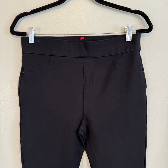 Spanx Pants Womens L/XL Black Stretch Ponte Skinny Slim High Rise Pull On Casual - Picture 3 of 8